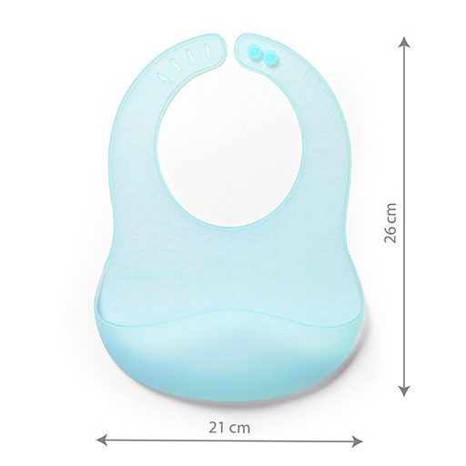 BabyOno ultra vékony szilikon előke – kék