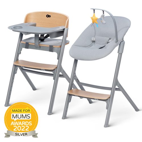 Kinderkraft Livy 4in1 multifunkcionális etetőszék + pihenőszék - TÖLGY
