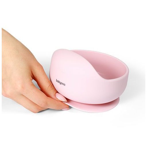 Szilikon etetőtál tapadókoronggal - pink