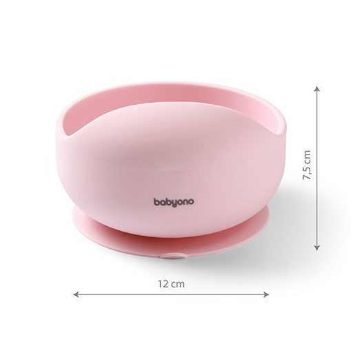 Szilikon etetőtál tapadókoronggal - pink