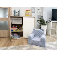 Velvet babafotel - világoskék