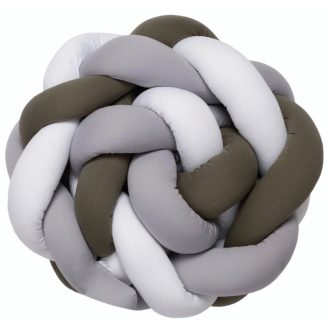 Fonott pamut rácsvédő - 210 cm - olíva/szürke/fehér