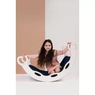   tupti.wood XXL Montessori szivárvány hinta - billegő hinta (fehér)