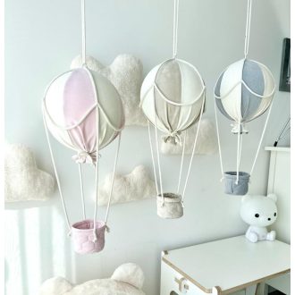 Hőlégballon dekoráció - rózsaszín