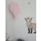 3D fali lufis dekoráció - babarózsaszín