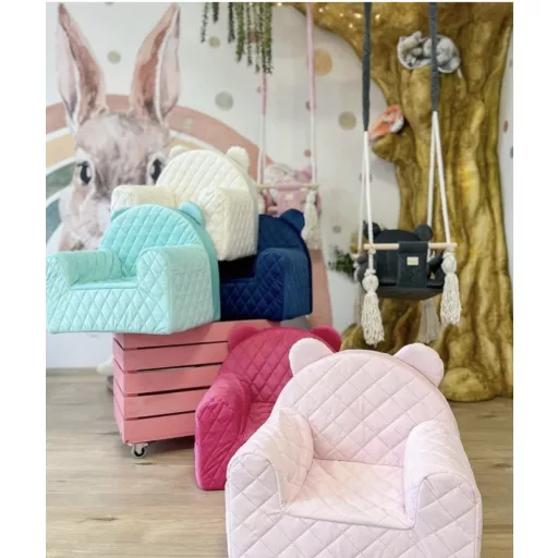 Velvet babafotel - bézs