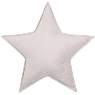 Csillag alakú velvet díszpárna - szürke