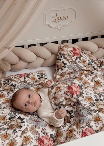 Fonott rácsvédő - ultra soft velúr - bézs - 230cm