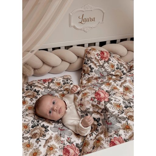 Fonott rácsvédő - ultra soft velúr - bézs - 230cm
