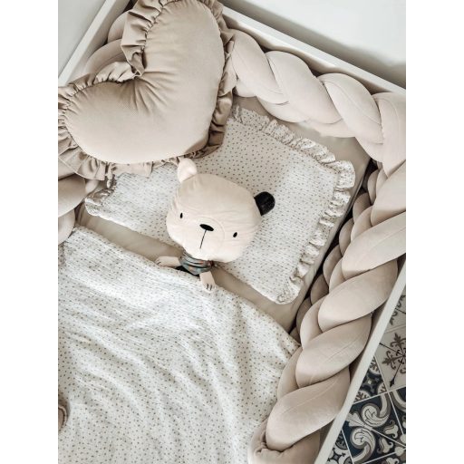 Fonott rácsvédő - ultra soft velúr - bézs - 230cm