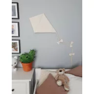 3D fali szélsárkány dekoráció - világos bézs/ekrü