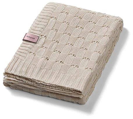 BabyOno bambusz kötött takaró 75 × 100 cm, bézs