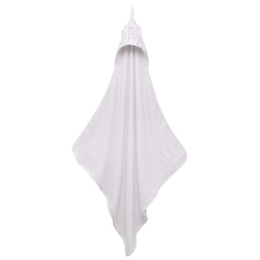 Bambusz fürdőlepedő - 100x100cm - nyuszifülekkel -  fehér/libamama minta