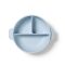 BabyOno háromrészes szilikon tányér tapadókoronggal és fedéllel - kék
