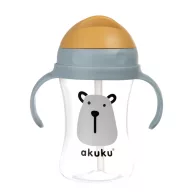   AKUKU Itatópohár, felnyitható szívószállal, 300 ml – Maci