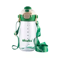 AKUKU gyerek kulacs válpánttal 480 ml - zöld