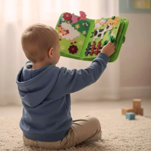 Farmos Montessori foglalkoztató könyv – filc elemekkel és tépőzárral
