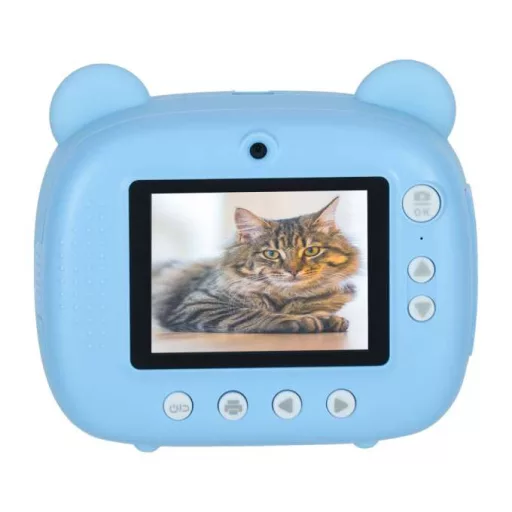 Gyerek fényképezőgép azonnali nyomtatással – 1080p videó, 32 GB memóriakártya, kék