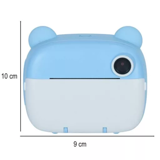 Gyerek fényképezőgép azonnali nyomtatással – 1080p videó, 32 GB memóriakártya, kék